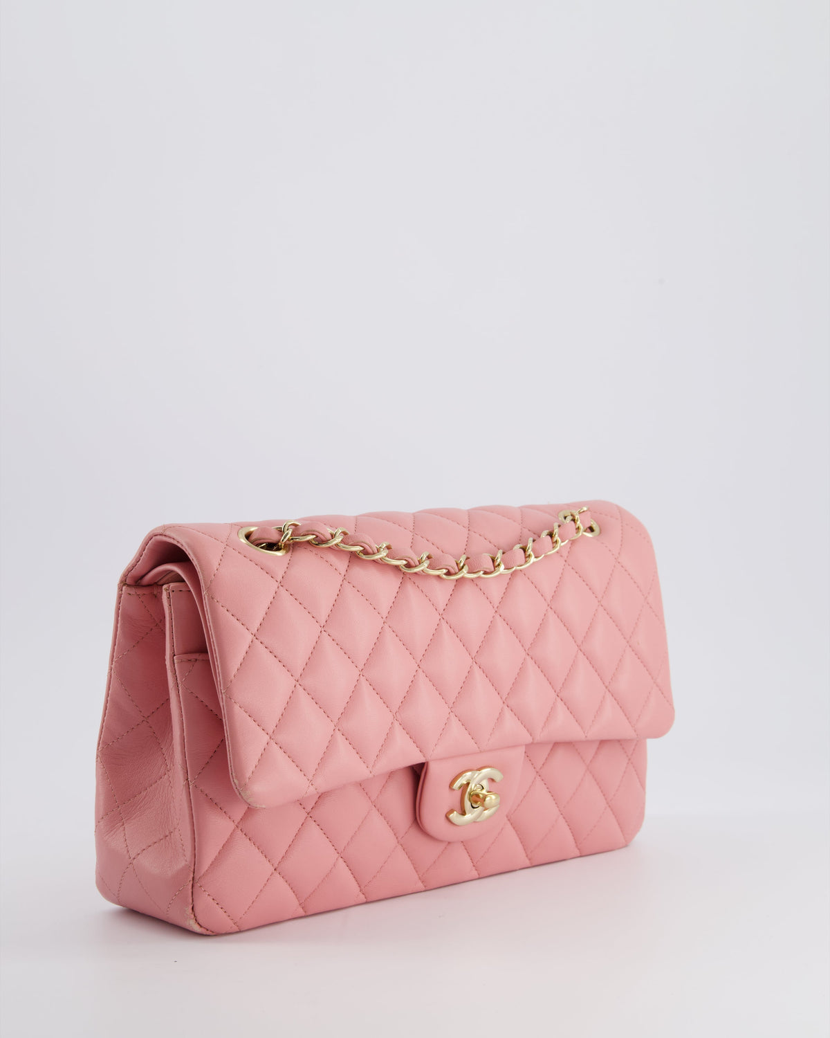 Chanel Pink Medium Double Flap Bag in Lambskin Leather with Gold Hardware RRP ¬£8,850