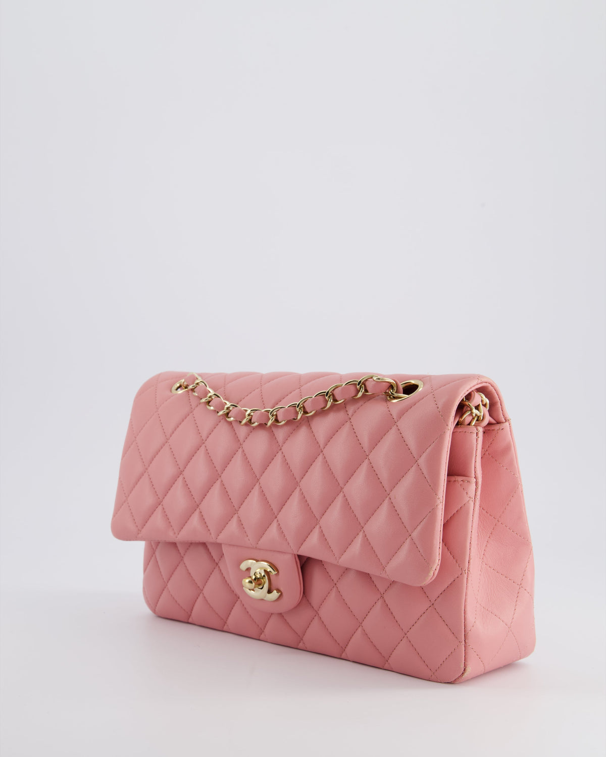 Chanel Pink Medium Double Flap Bag in Lambskin Leather with Gold Hardware RRP ¬£8,850