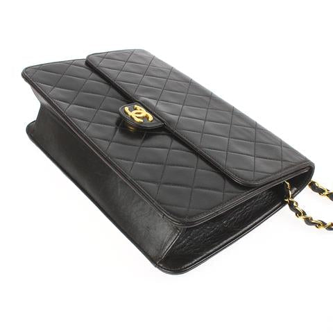 Vintage Flap Lambskin Black GHW