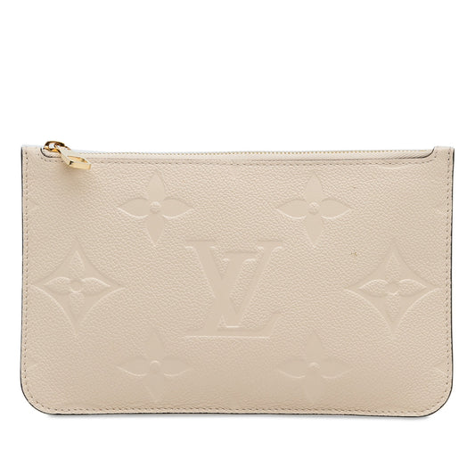 Brown Louis Vuitton Monogram Empreinte Neverfull Pouch