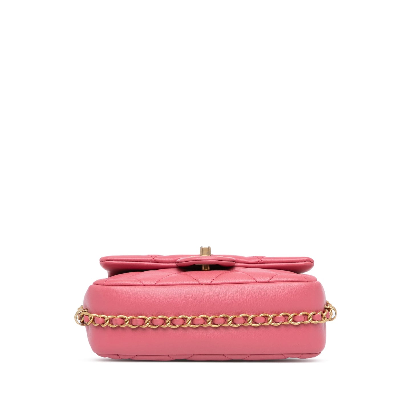 Pink Chanel Small Quilted Lambskin Dynasty Flap Crossbody Bag