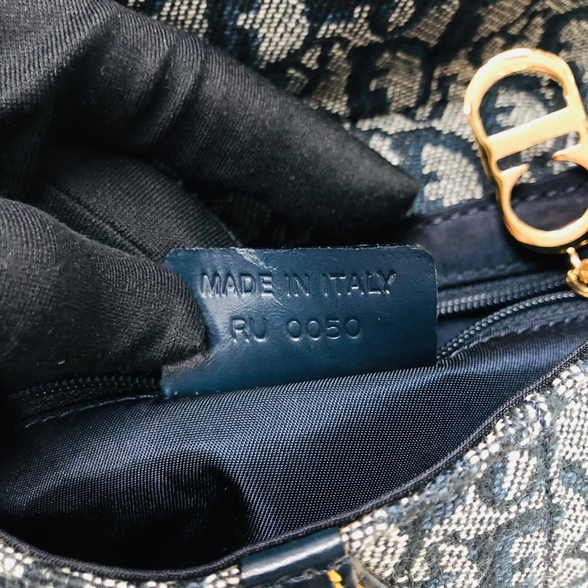 Small Oblique Saddle Bag Blue
