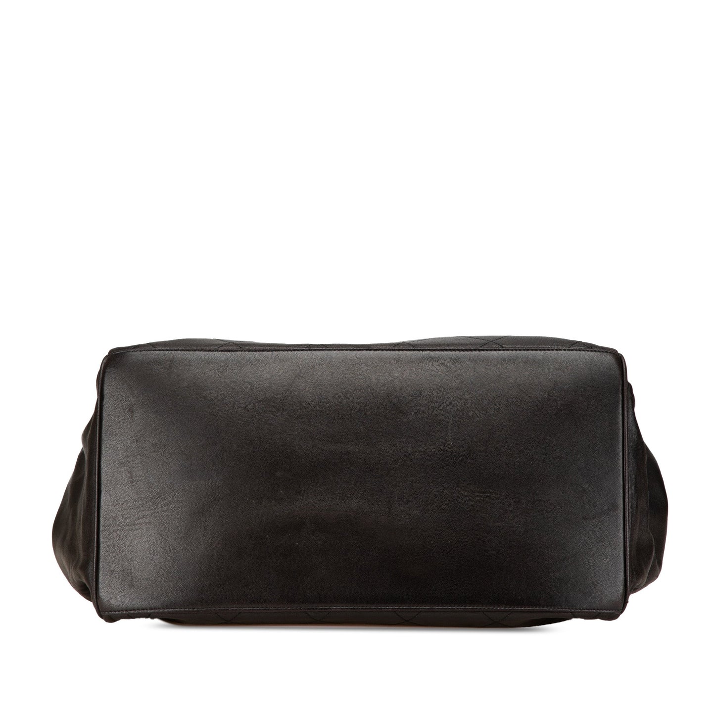 Black Chanel Quilted Lambskin Tassel Chain Tote