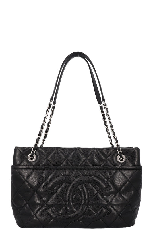 CHANEL Timeless Shopping Tote Bag Caviar Black