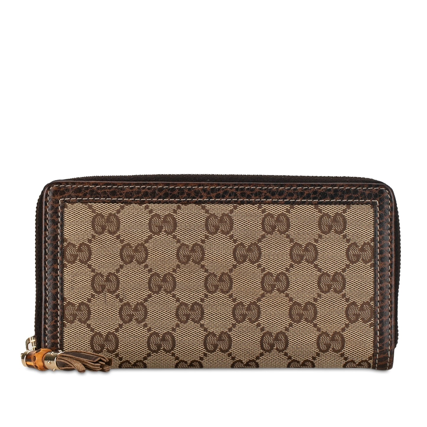 GUCCI GG Canvas Bamboo Wallet Long Wallets