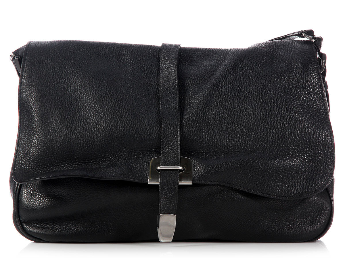 Prada Black Leather Shoulder Bag