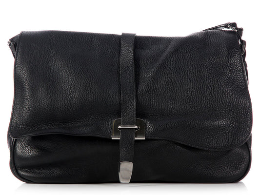 Prada Black Leather Shoulder Bag