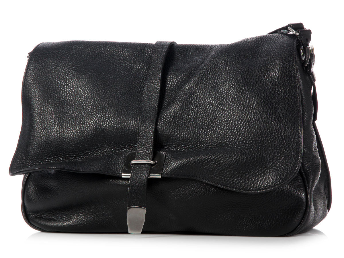 Prada Black Leather Shoulder Bag