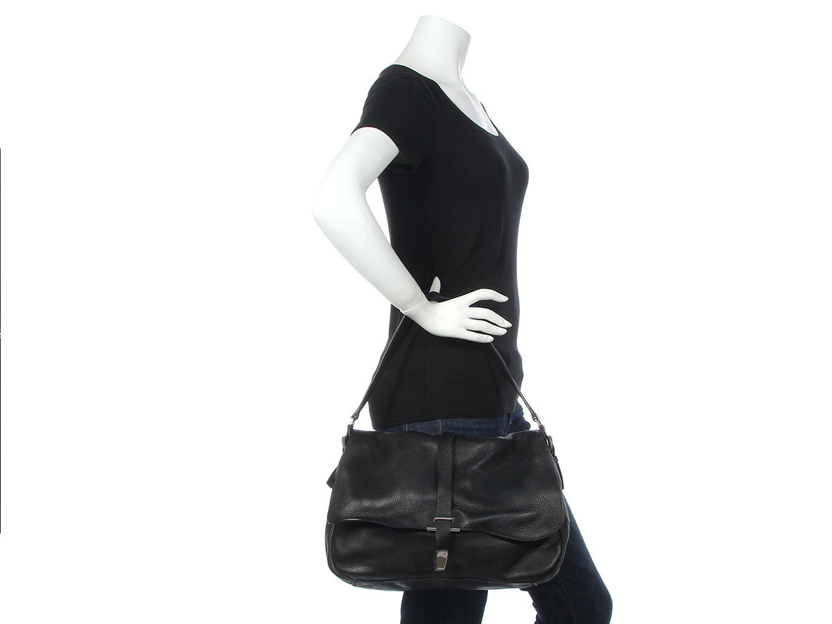 Prada Black Leather Shoulder Bag