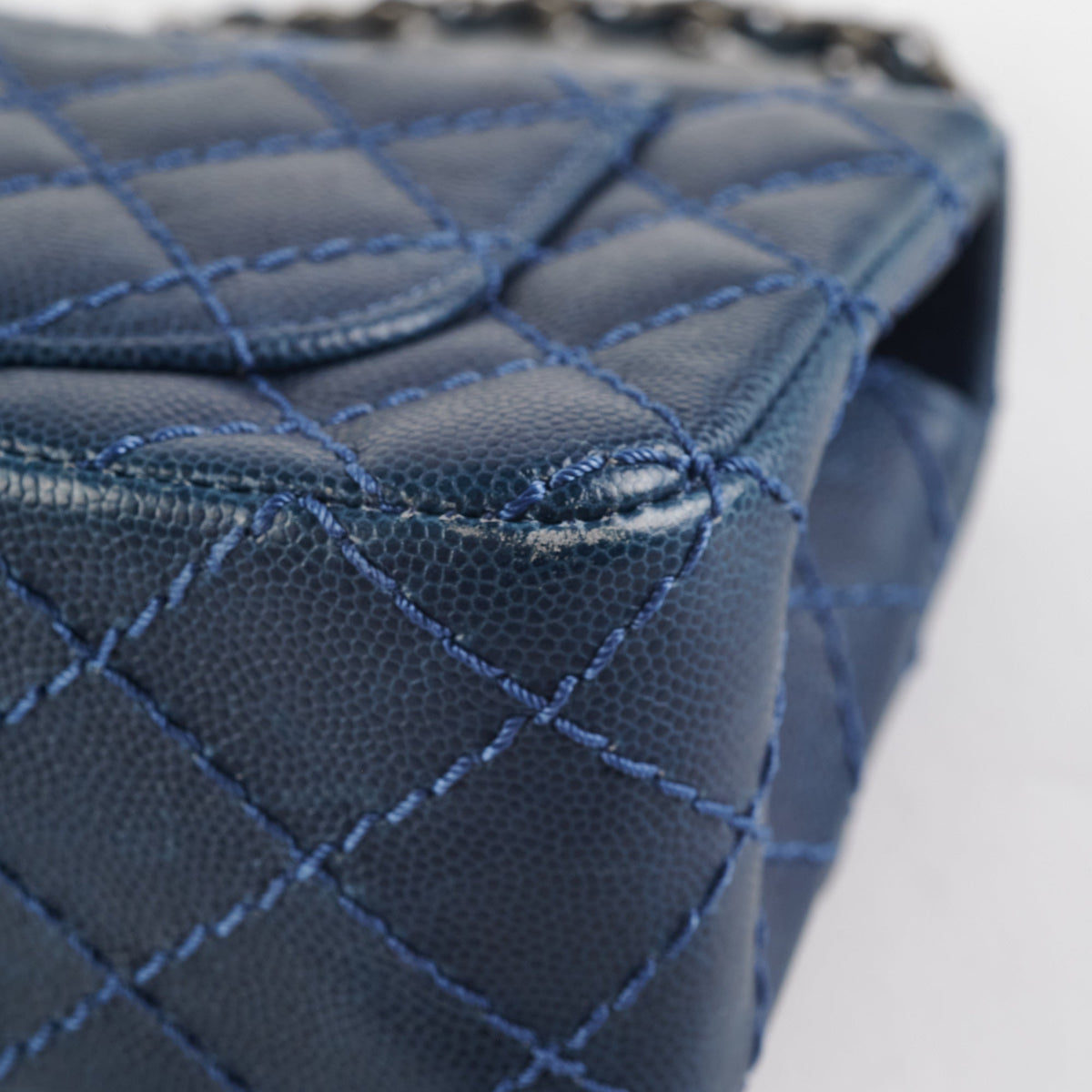 Chanel Mini Rectangular Blue Caviar