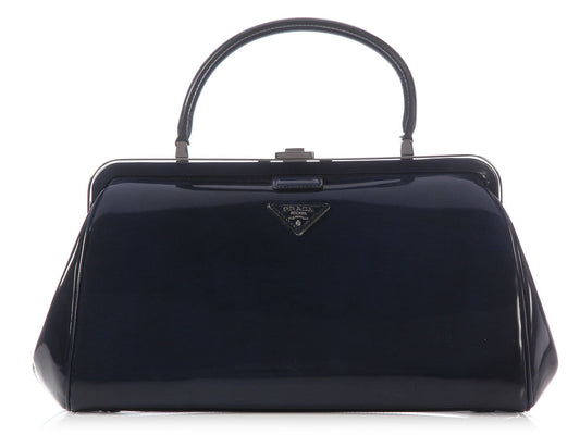 Prada Navy Spazzolato Doctor Bag