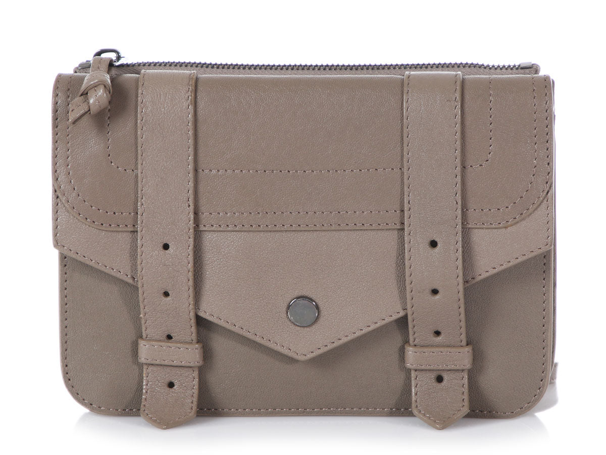 Proenza Schouler Taupe PS1 Crossbody Wallet