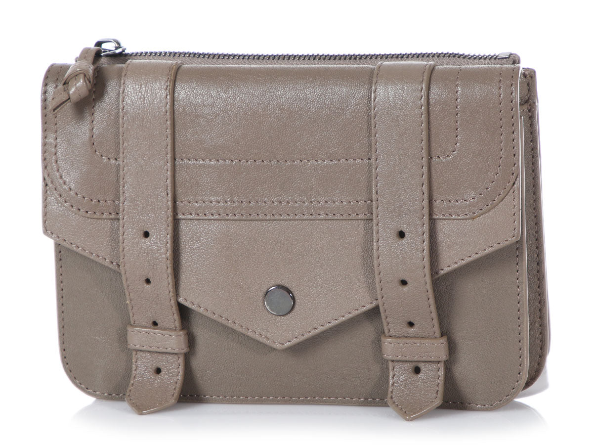 Proenza Schouler Taupe PS1 Crossbody Wallet