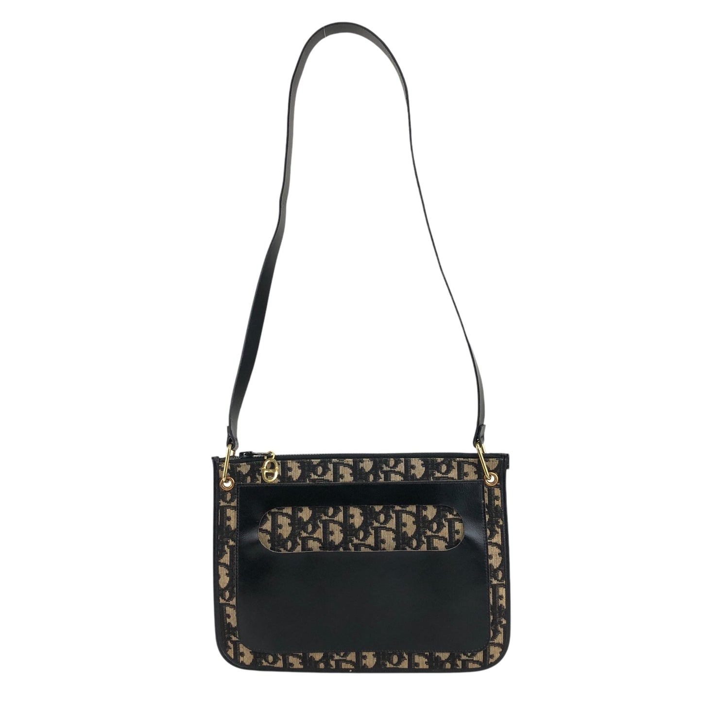 Christian Dior Trotter Shoulder bag Black Vintage z8apv6