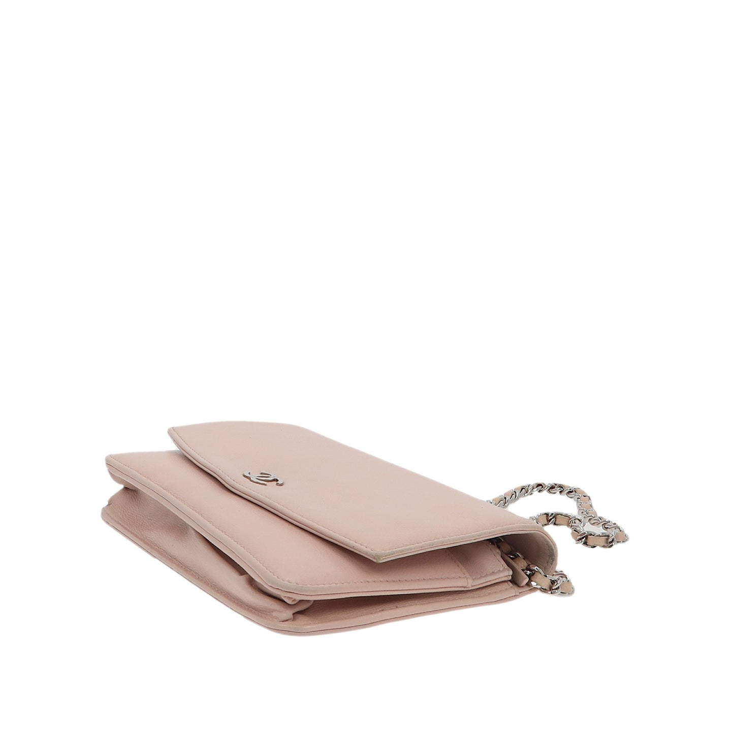 CHANEL WOC Wallet on Chain Pochette in Pink Leather