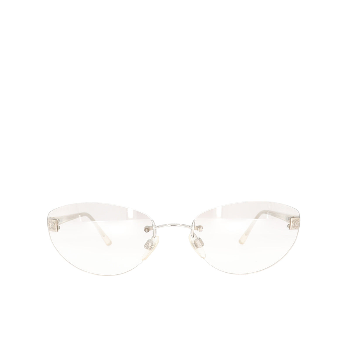 Top Quality Chanel Glasses in Silver Metal