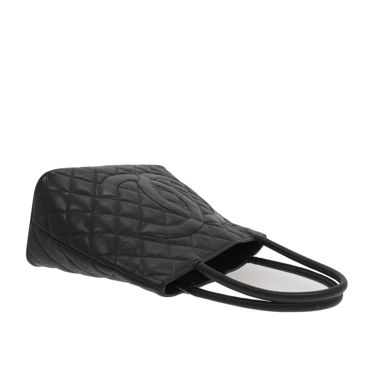 CHANEL Medaillon Handbag in Black Leather