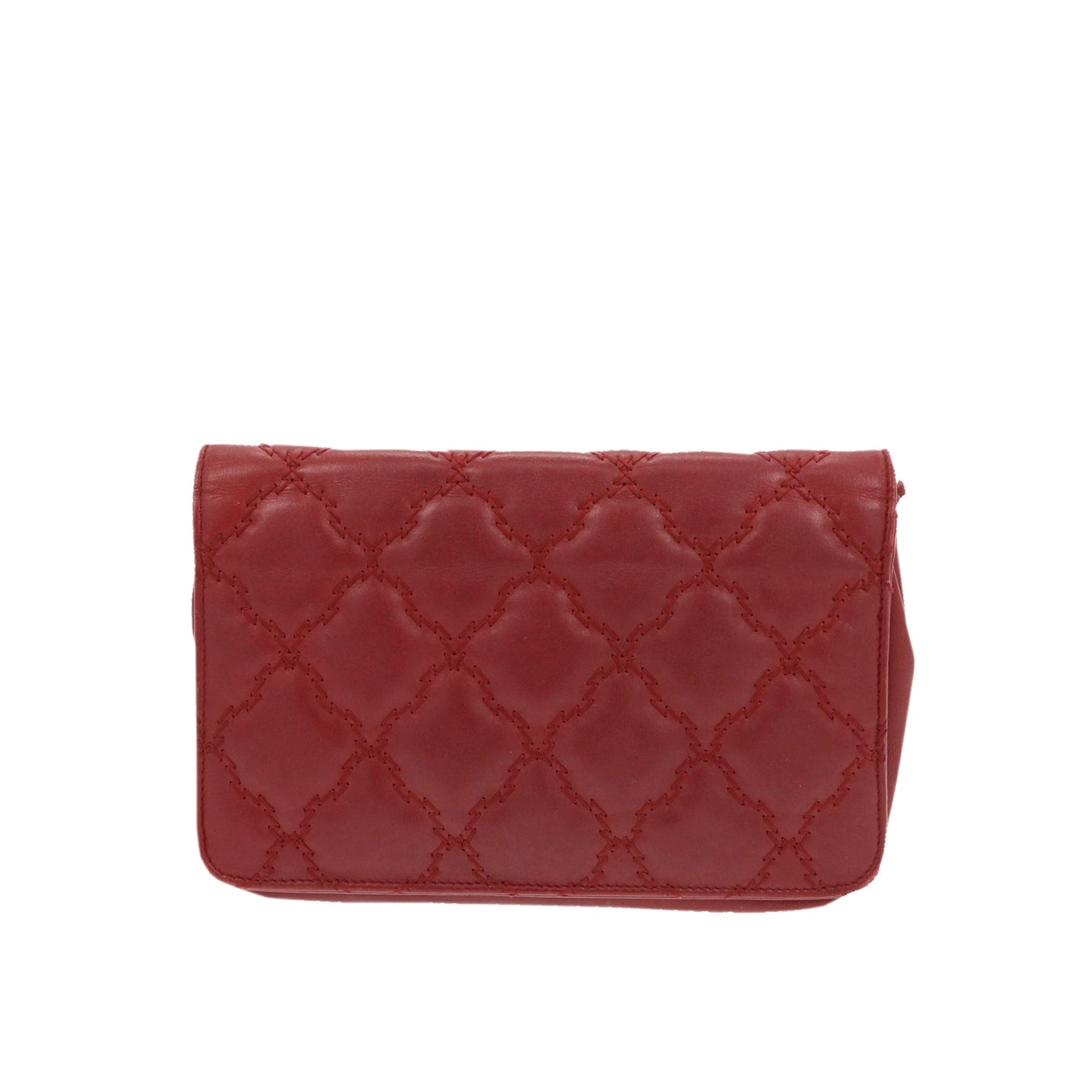 CHANEL WOC Wallet on Chain Pochette in Bordeaux Leather