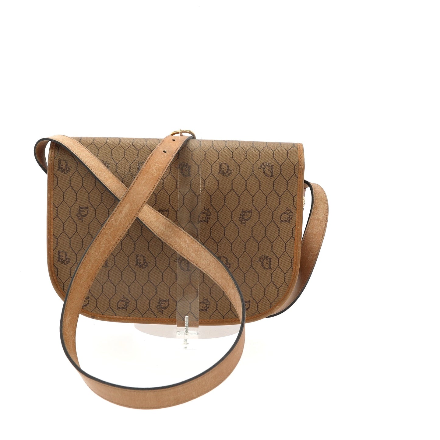 CHRISTIAN DIOR Crossbody Bag in Brown Canvas