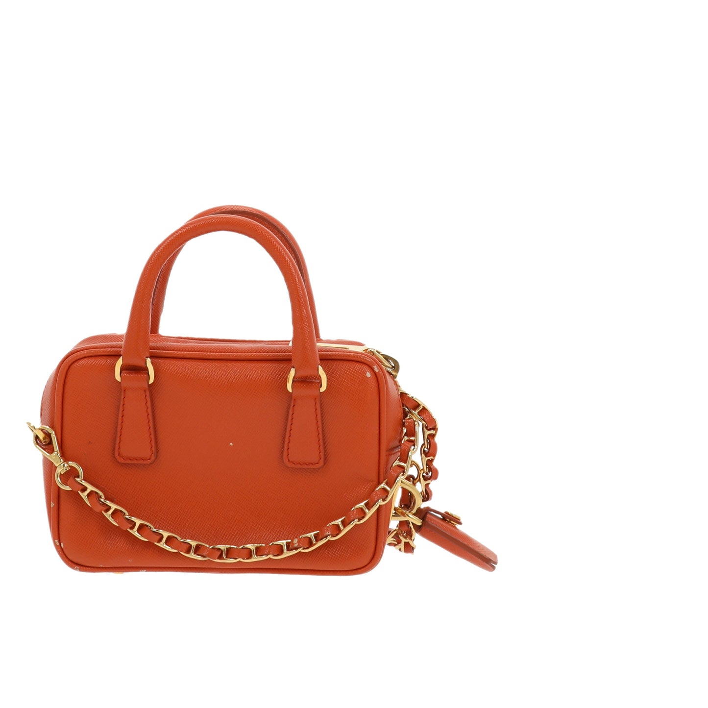 PRADA Galleria Crossbody Bag in Orange Leather