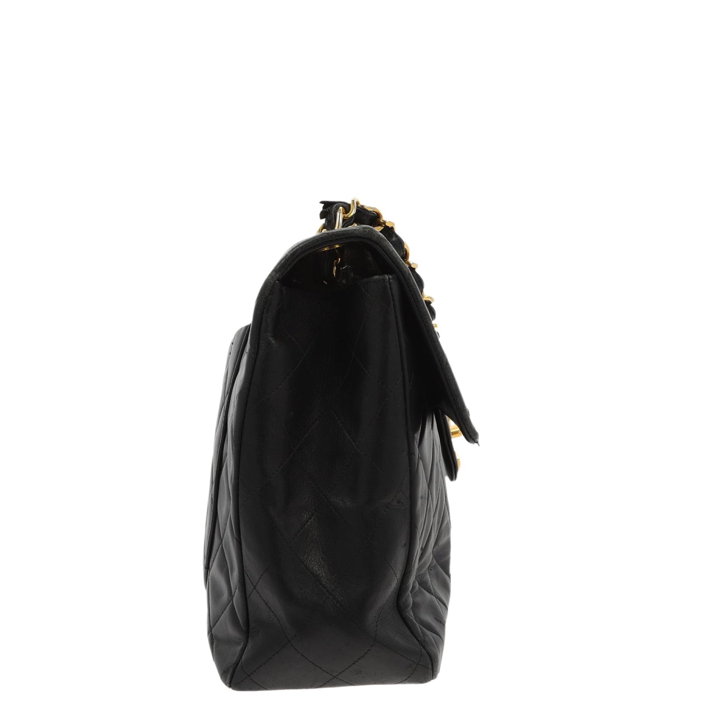 CHANEL Timeless/Classique Maxi Shoulder Bag in Black Leather