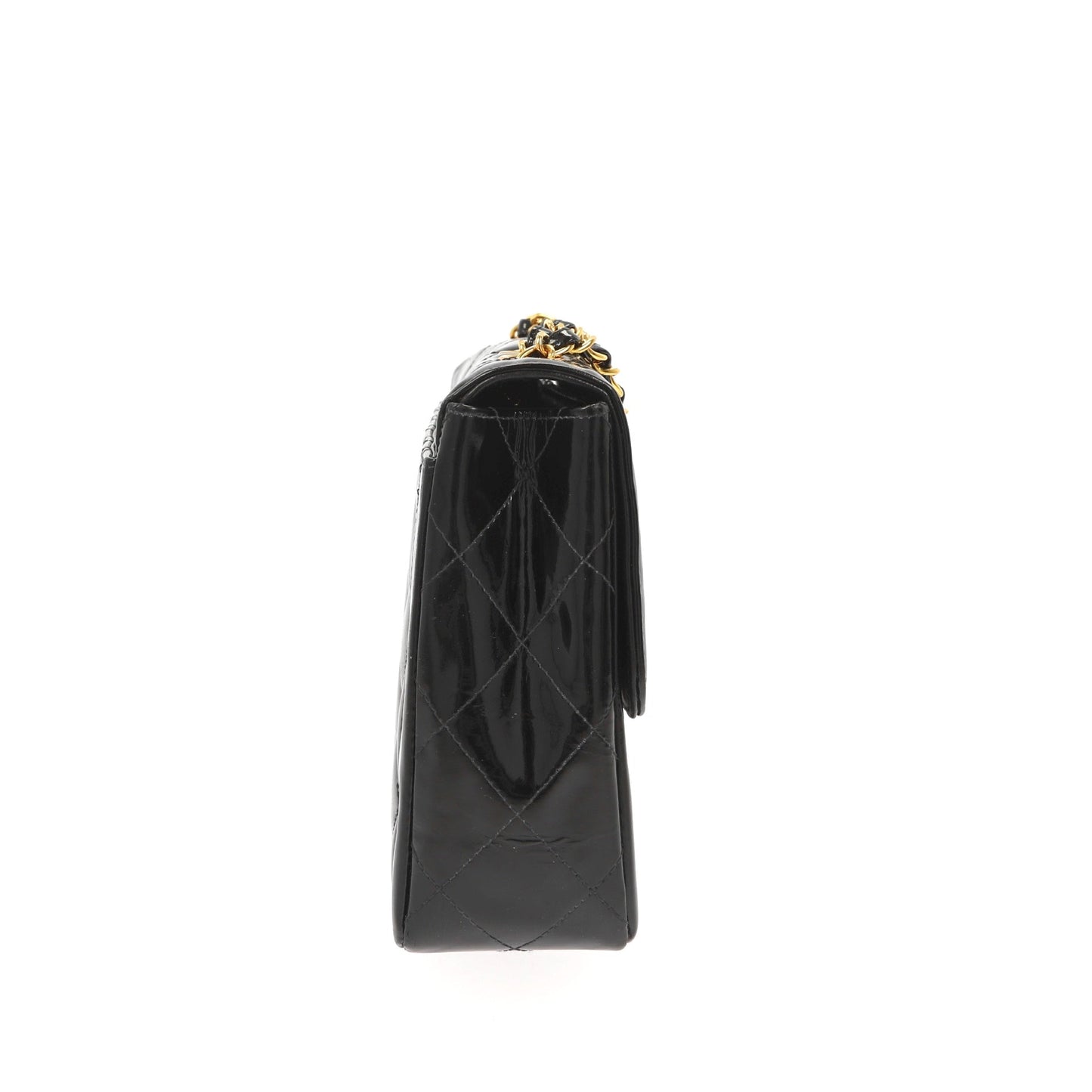 CHANEL Timeless/Classique Shoulder Bag in Black Patent