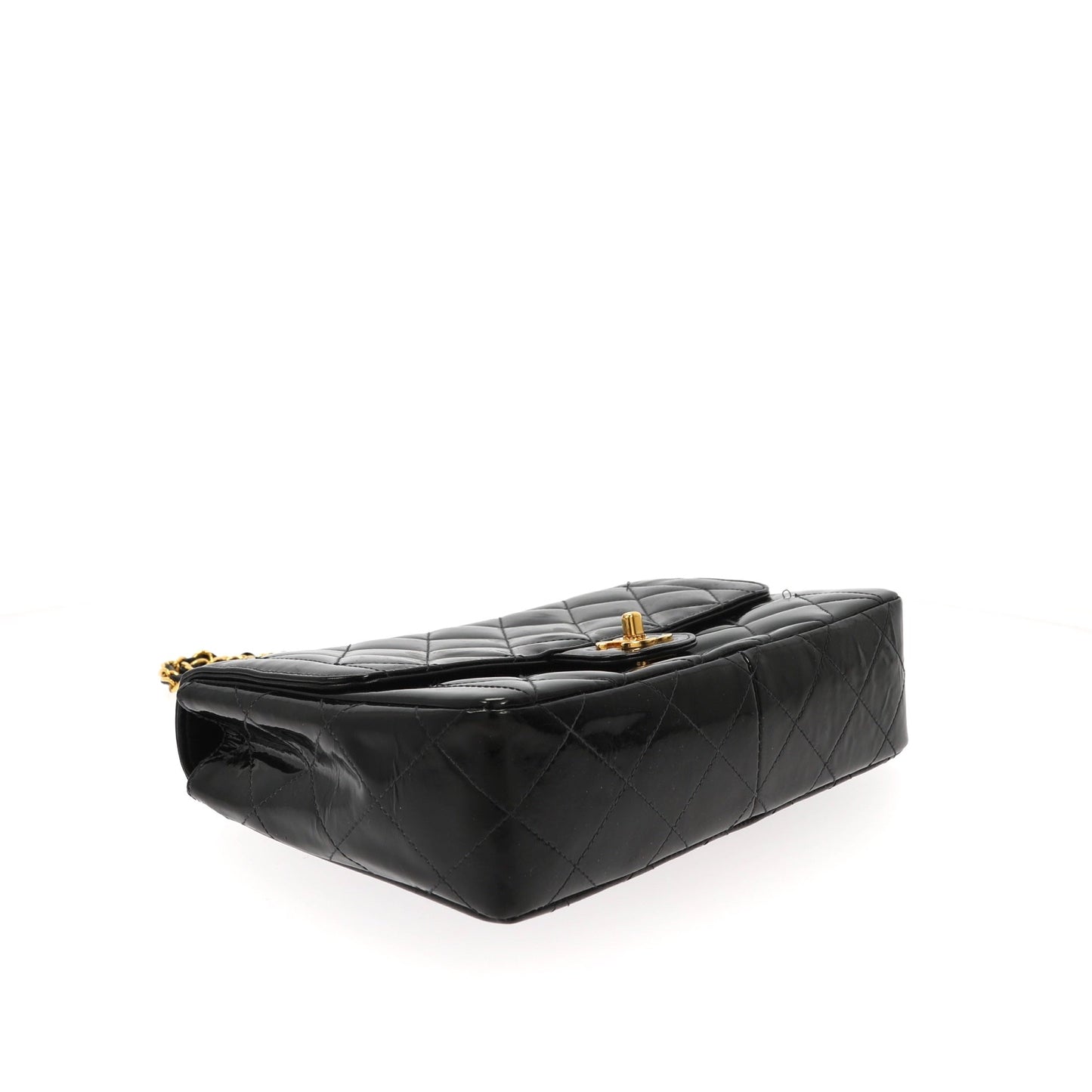 CHANEL Timeless/Classique Shoulder Bag in Black Patent