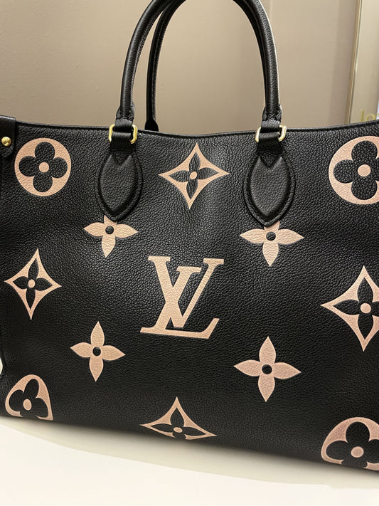 Louis Vuitton Onthego Tote MM Black / Crème