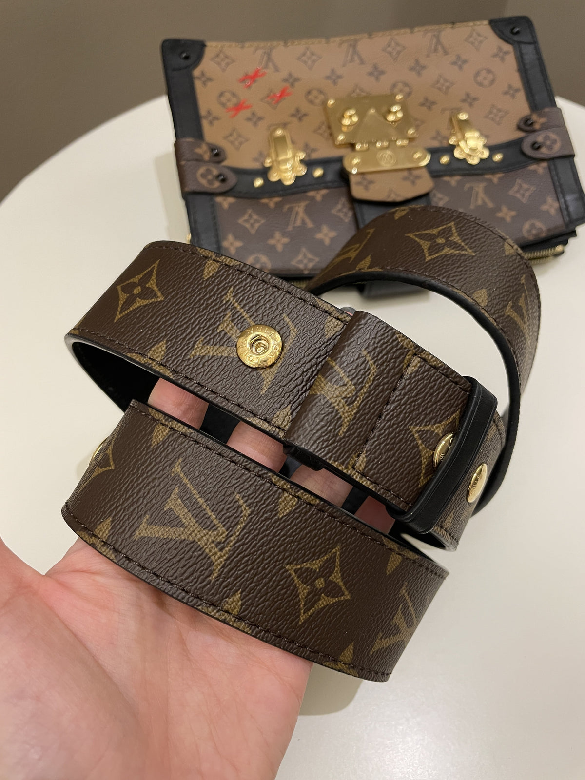 Louis Vuitton Pochette Trunk Clutch Monogram