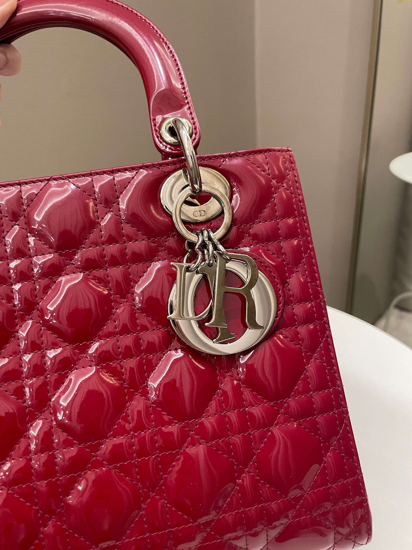 Dior Classic Lady Dior Red Patent