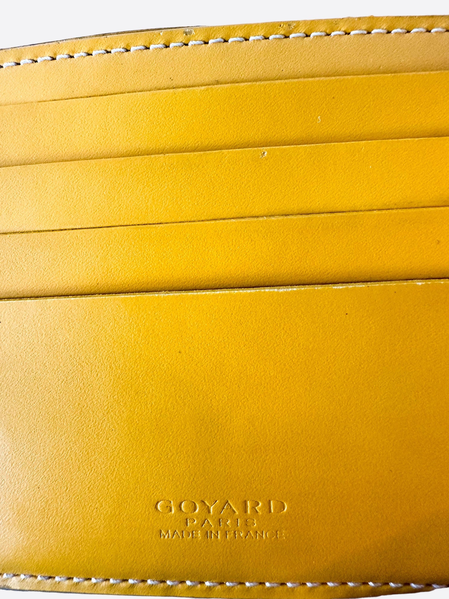 Goyard Yellow Victoire Bifold Wallet