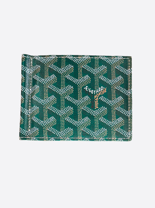 Goyard Green Money Clip Wallet