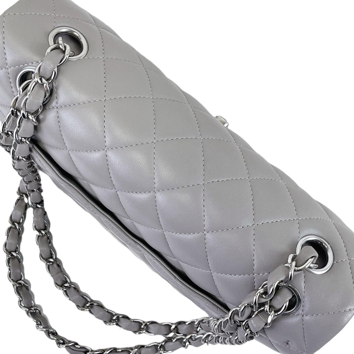 30% Deposit for - Small Classic Double Flap Lambskin Grey SHW