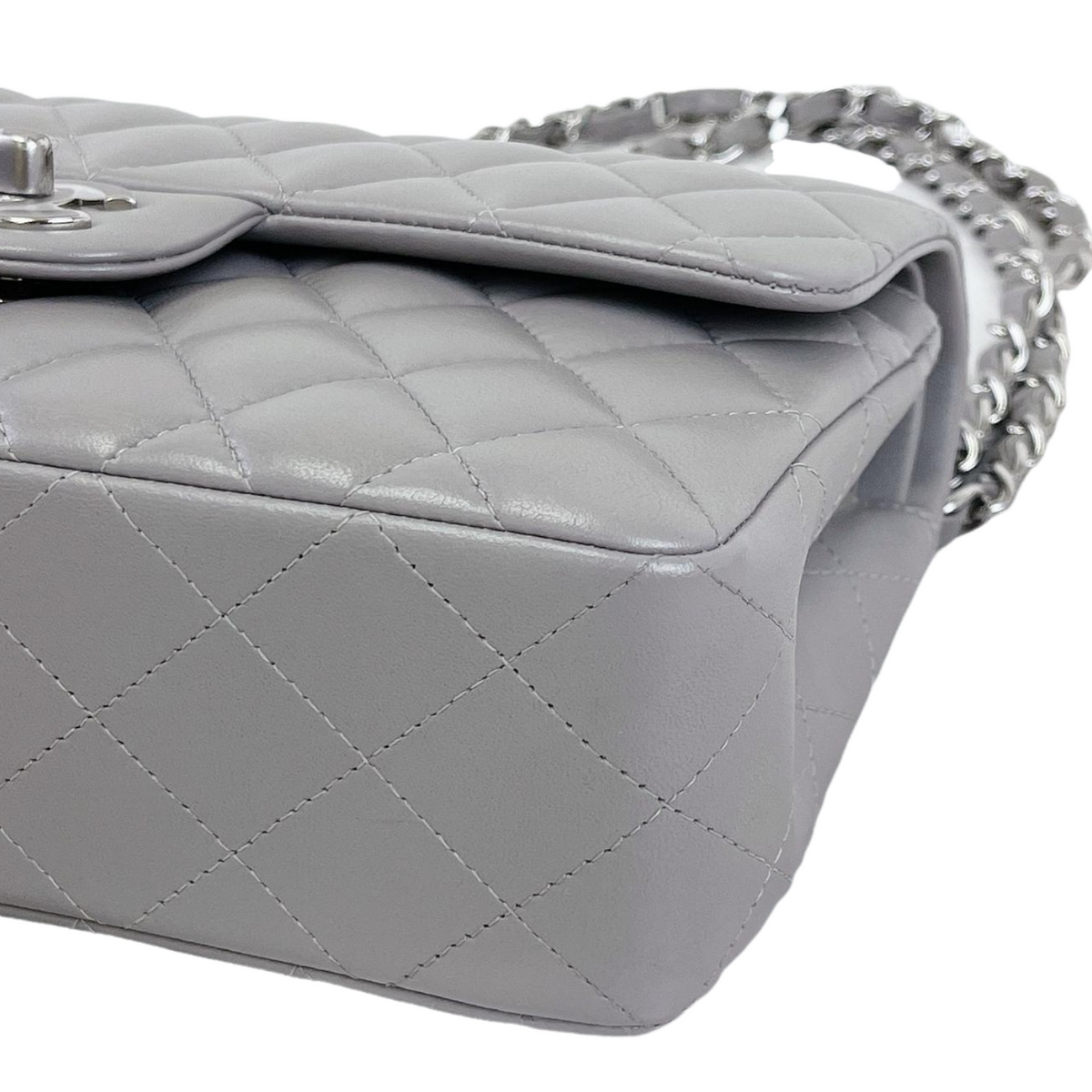 30% Deposit for - Small Classic Double Flap Lambskin Grey SHW