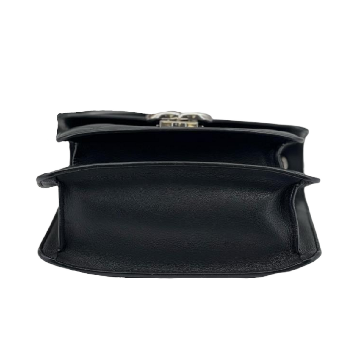 Mini CC Box Flap Grained Calfskin Black SHW