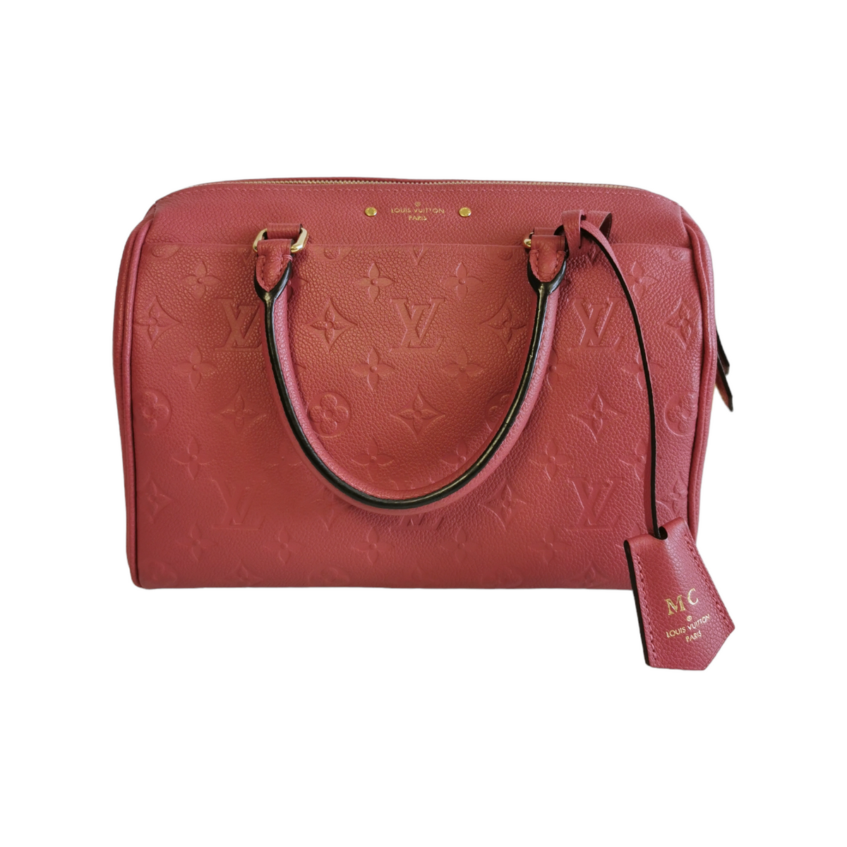 Louis Vuitton Speedy Bandoulière 25 Pink Monogram Empreinte
