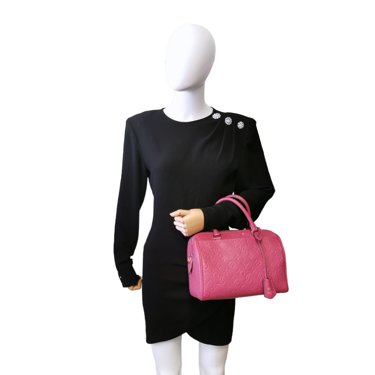 Louis Vuitton Speedy Bandoulière 25 Pink Monogram Empreinte