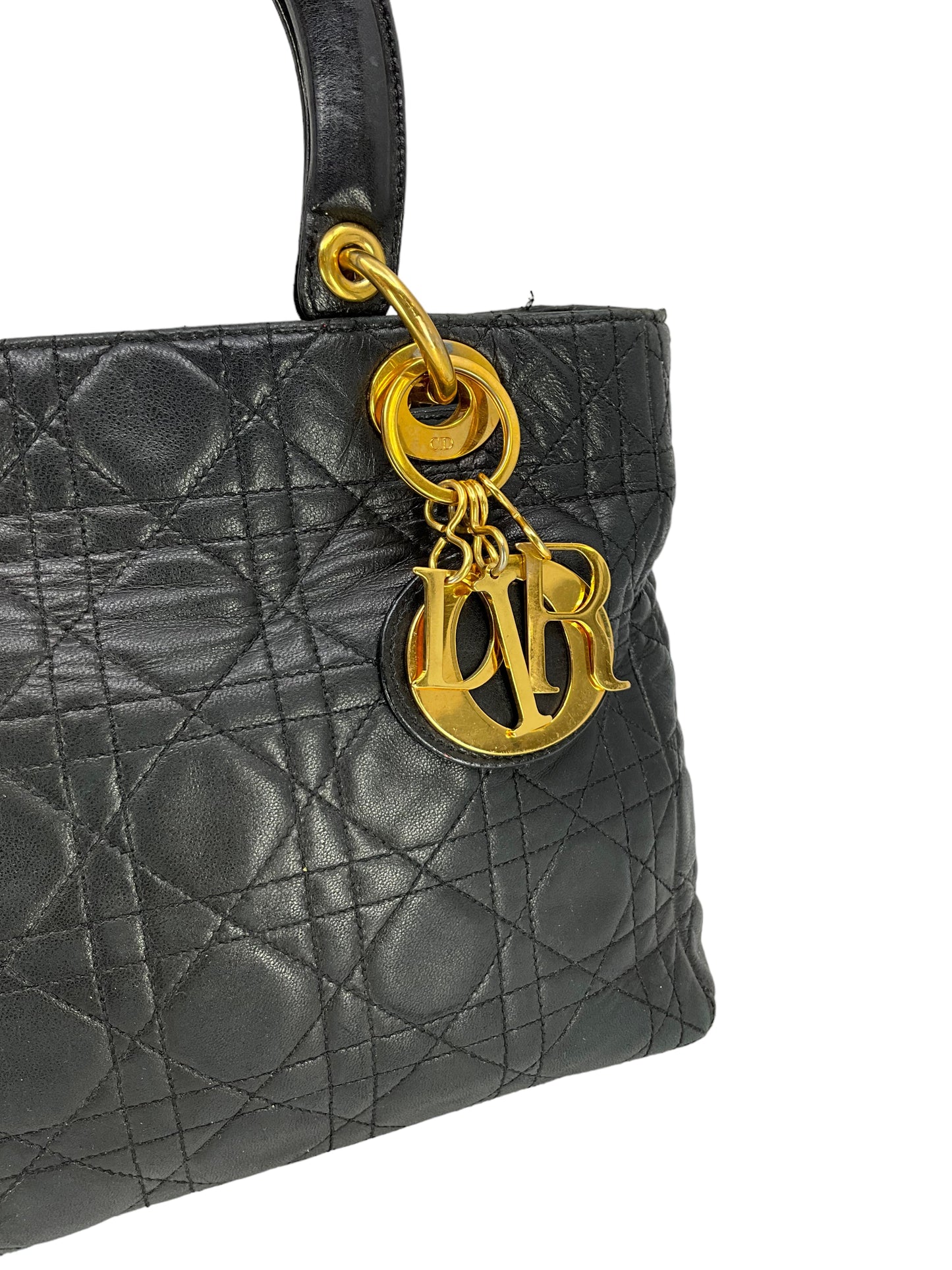 Christian Dior Lambskin Cannage Medium Lady Dior Bag