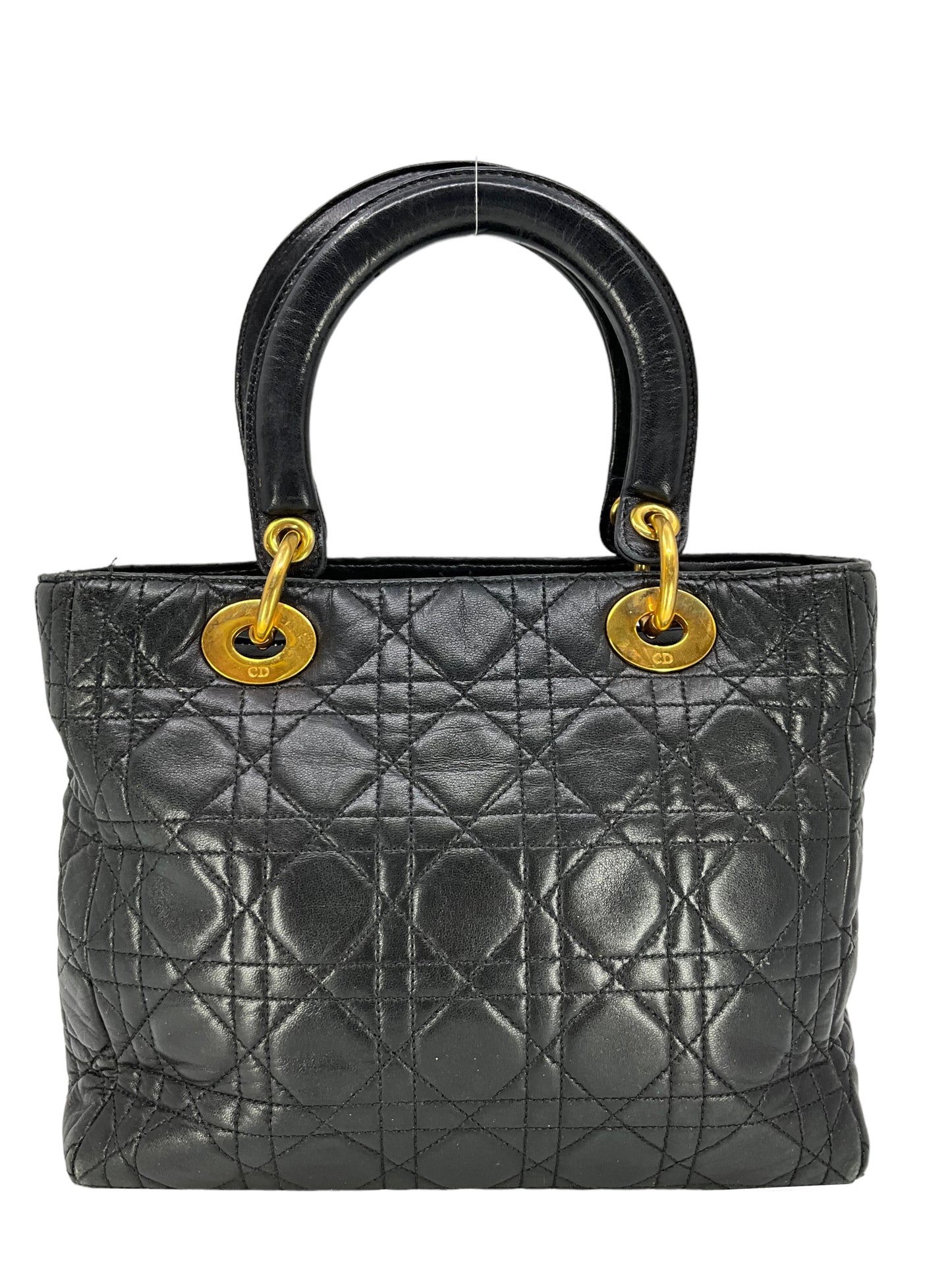 Christian Dior Lambskin Cannage Medium Lady Dior Bag
