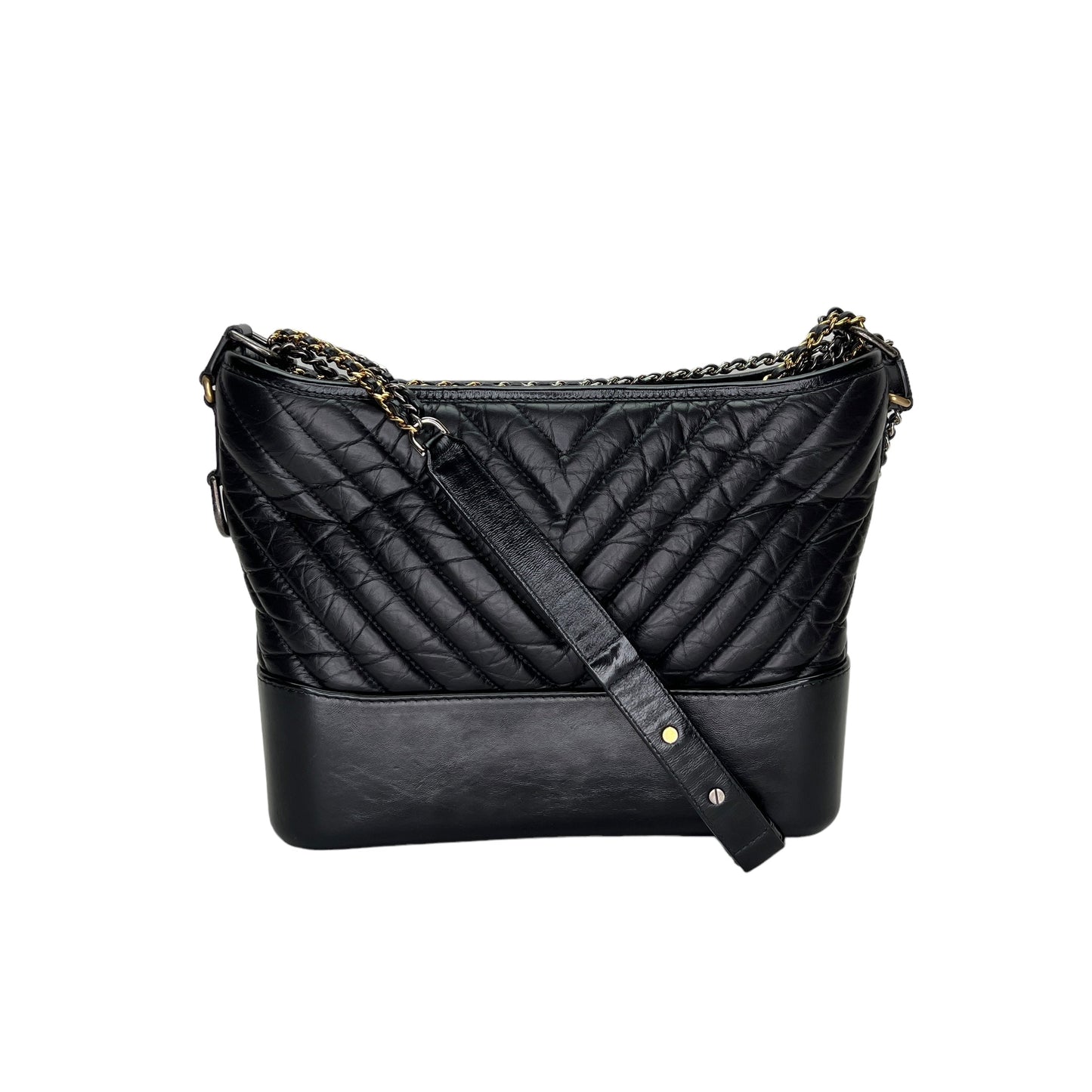 Gabrielle Shoulder Bag in Calfskin   Gold hardware