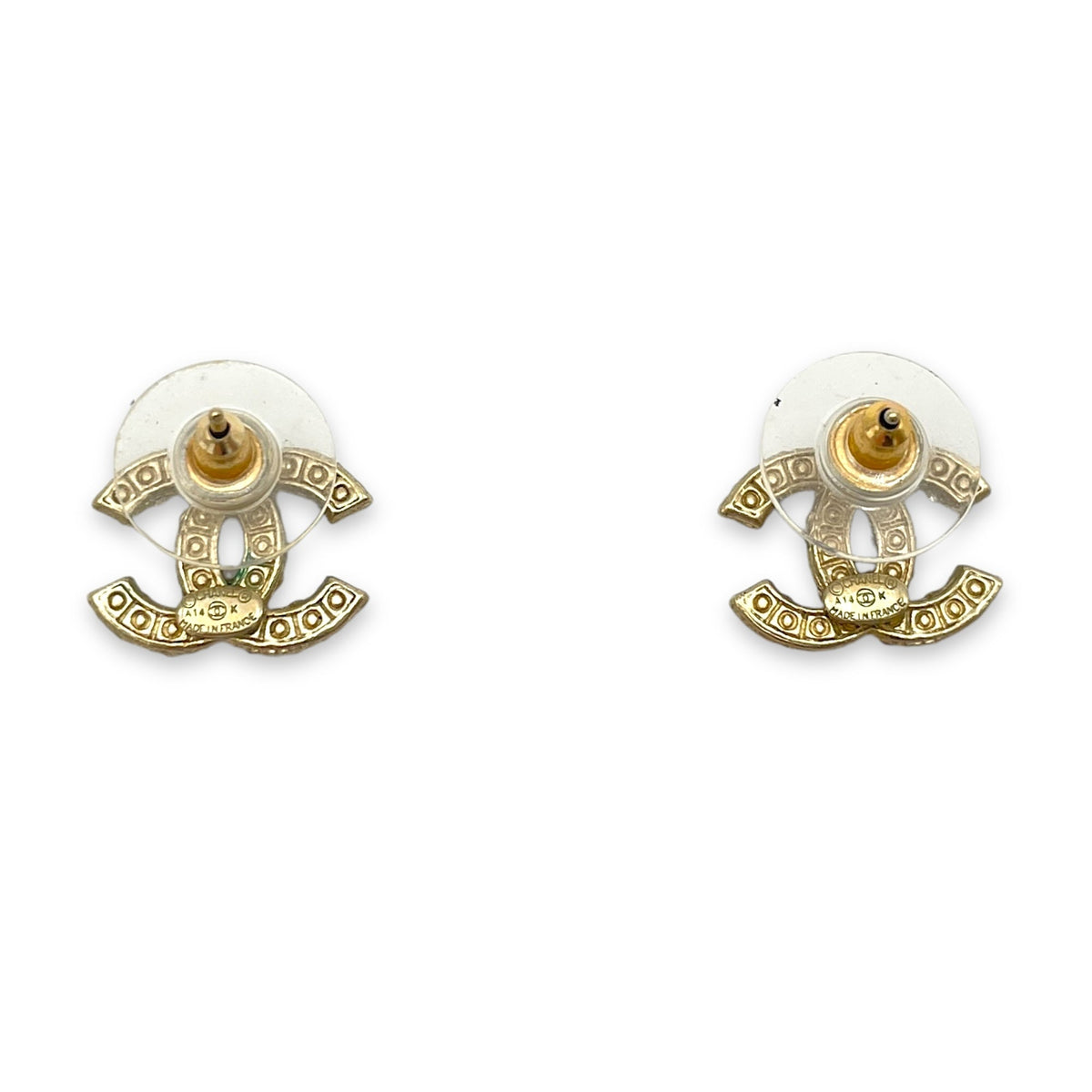 CC Silver Earrings in Metal, Silver hardware