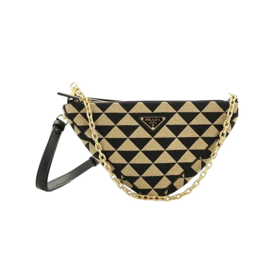 Prada Triangle Mini Jacquard Bag
