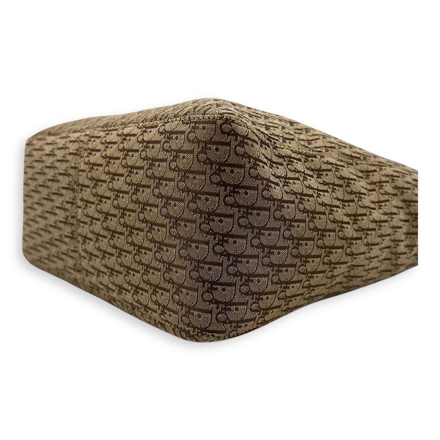 Trotteur Tote Bag Brown in Jacquard, Silver hardware