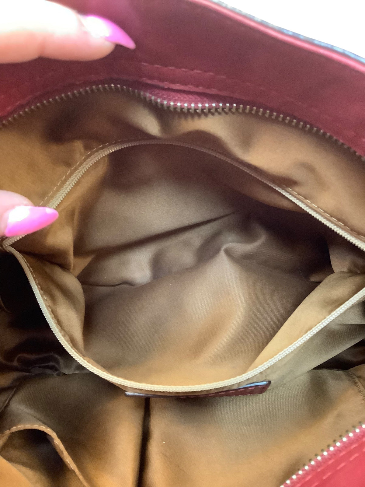 Handbag Designer By Coach In Red, Size:Medium