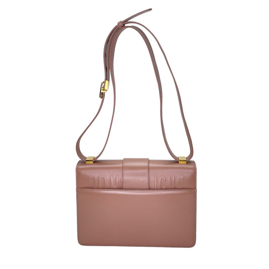 30 Montaigne Pink Shoulder Bag in Calfskin, Gold hardware