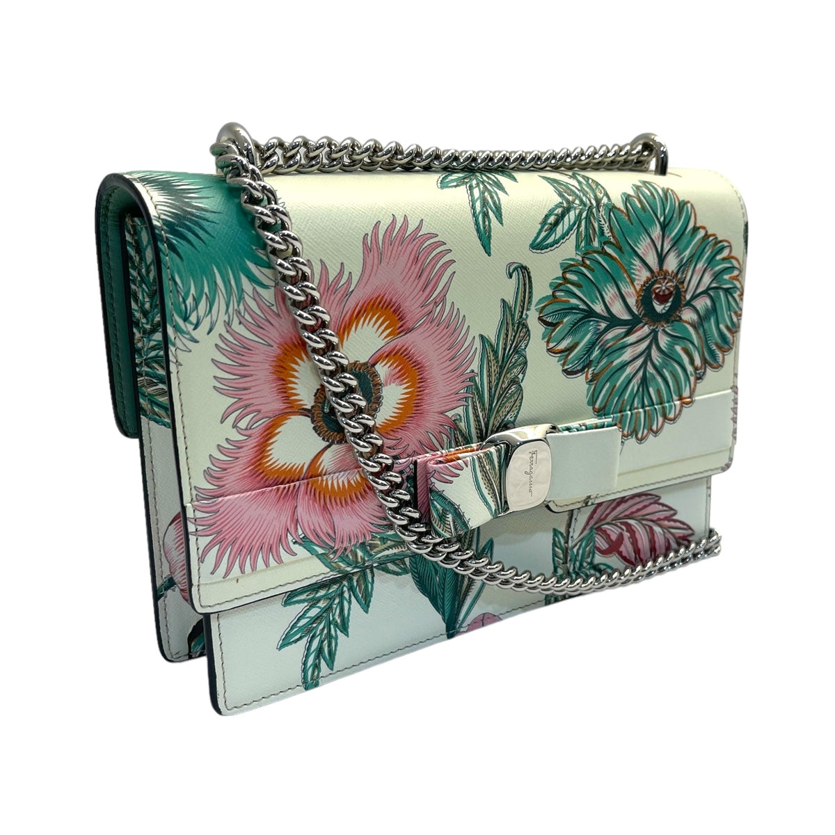 Salvatore Ferragamo Vara Bow Floral Bag