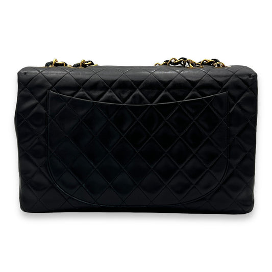 Deka Shoulder Bag Black in Lambskin, Gold hardware