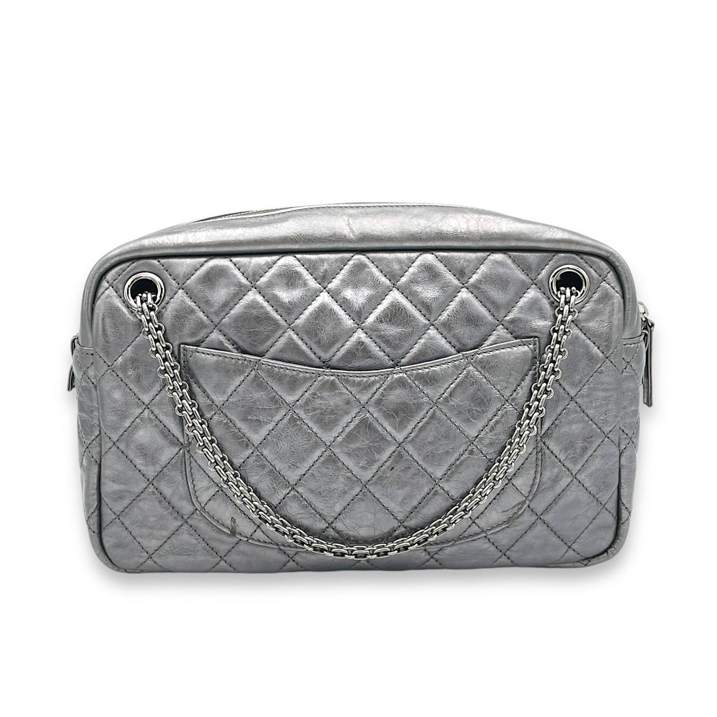 2.55 Crossbody Bag Silver in Calfskin, Silver hardware