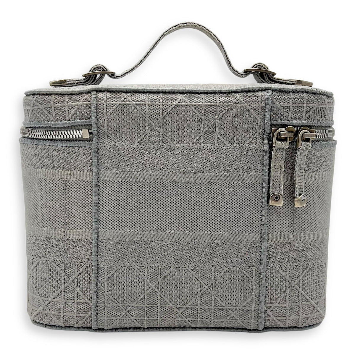D-Lite Vanity Top Handle Bag Grey in Canvas, Silver hardware