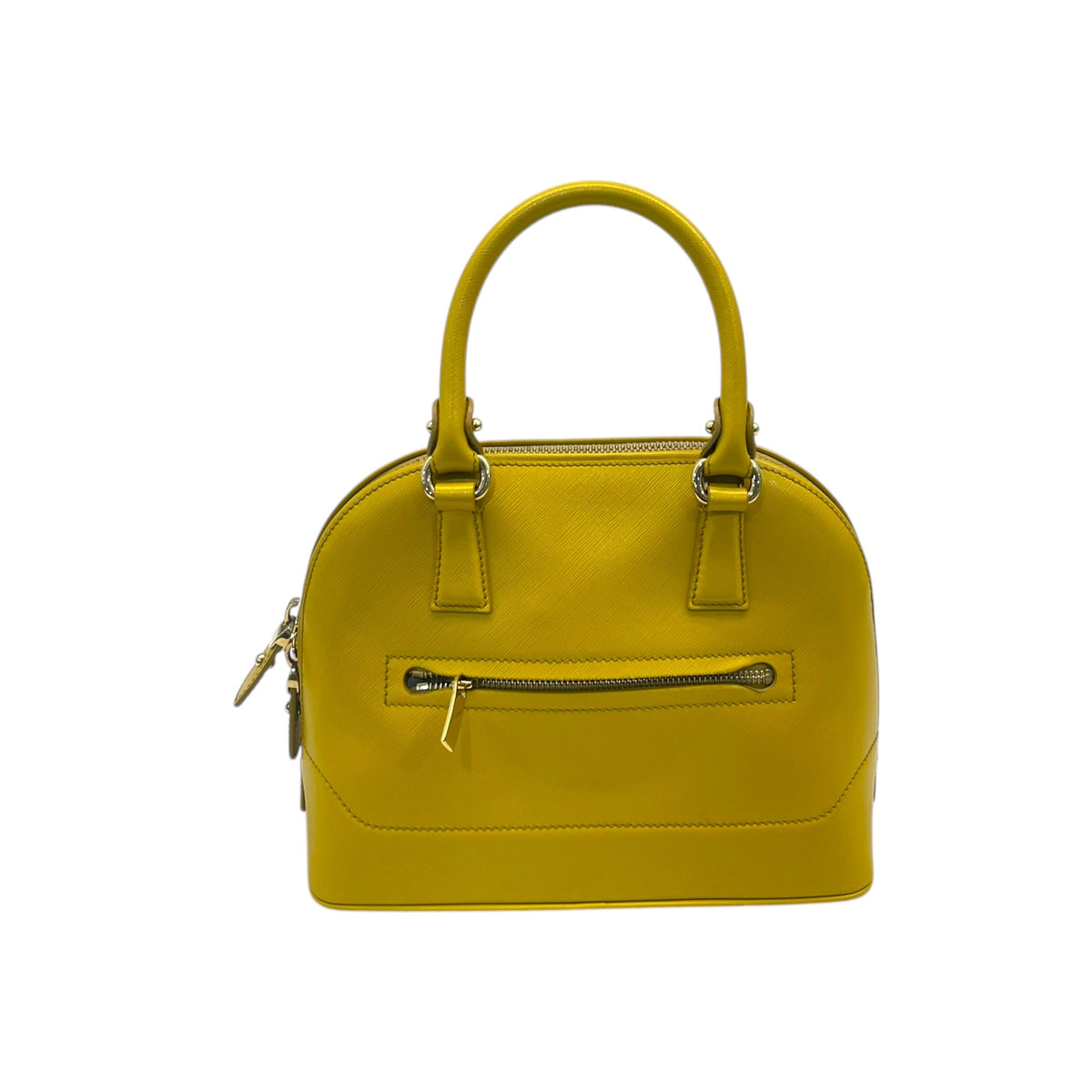 Salvatore Ferragamo Yellow Saffiano Leather Darina